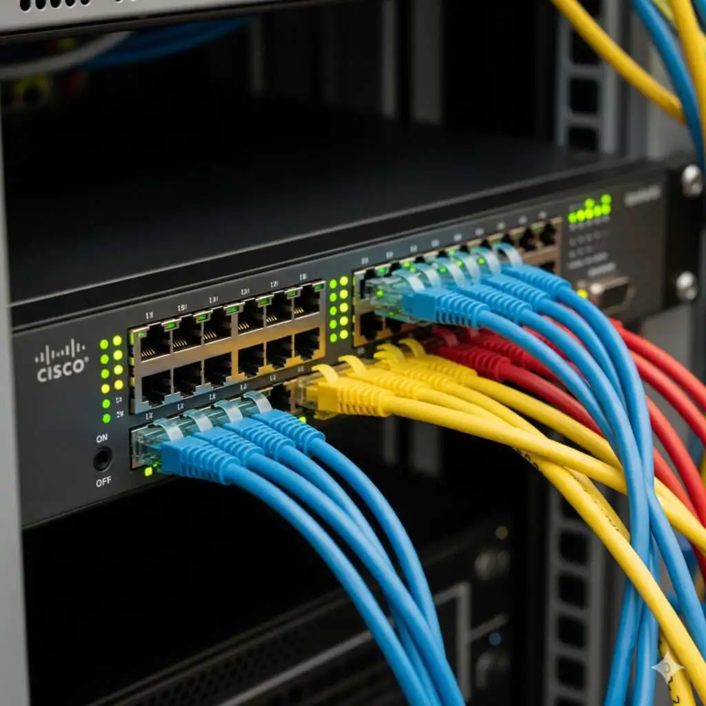 Rek ormar — patch panel